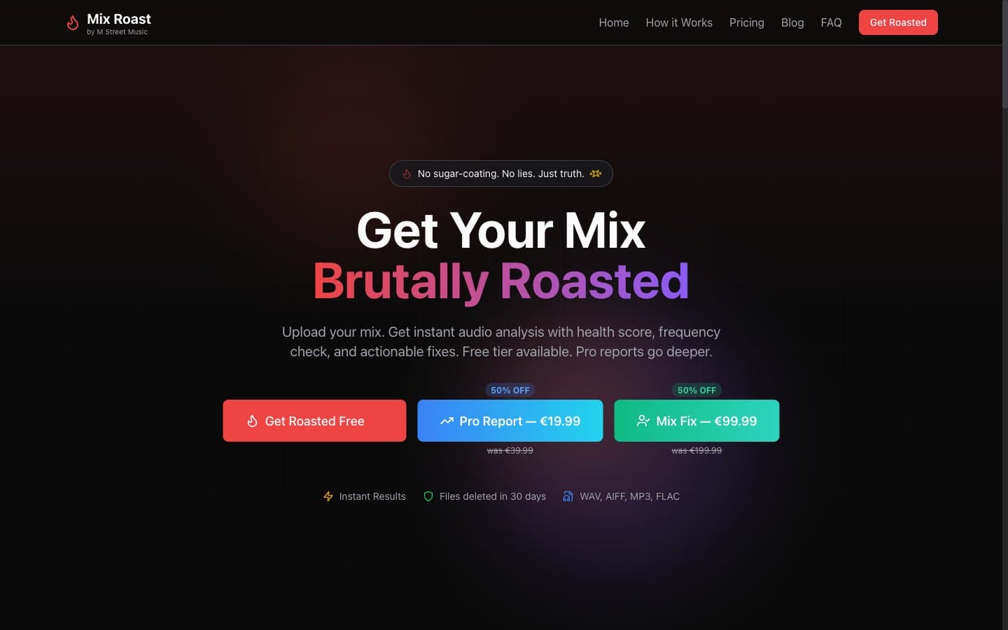 RoastYourMix screenshot